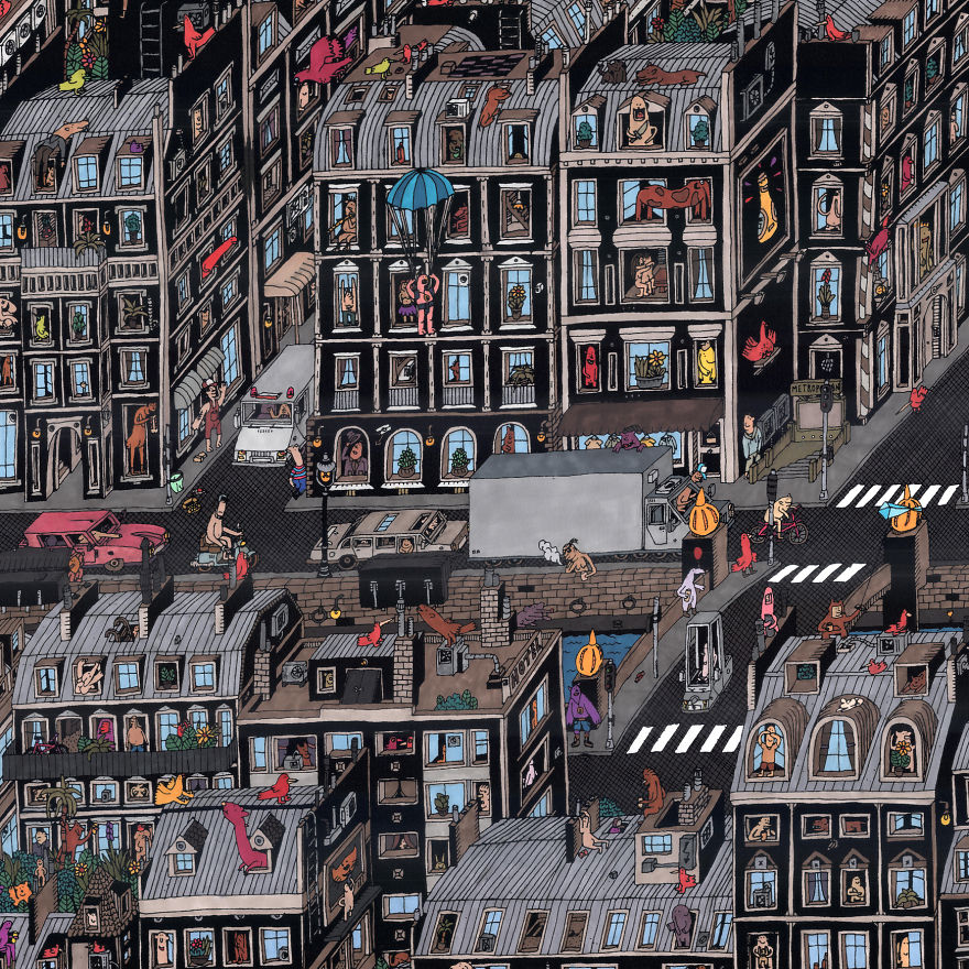 I Spent Over 150 Hours Drawing Each Of These Intricate Cityscapes