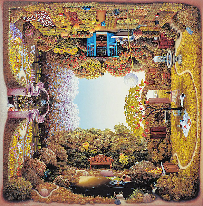 Polish Artist Creates Puzzling Illustrations That Reveal Different Scenes When Rotated