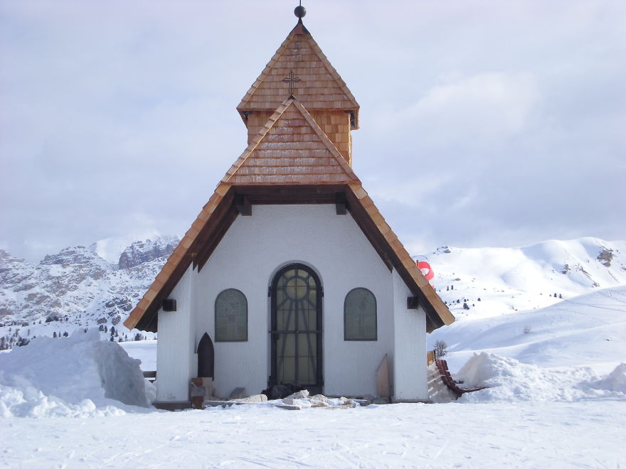 Chapel In Dolomites, Italy