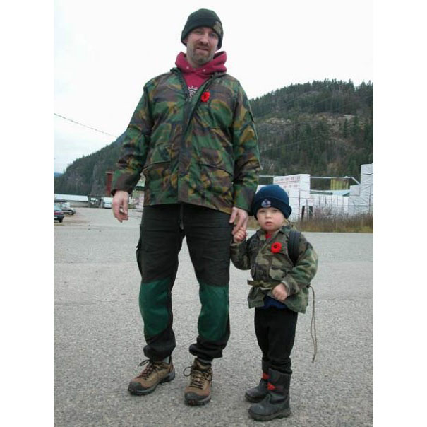 Mac & Dad In Slocan, Bc Rememberance Day