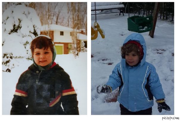 Mom Winter Of 1974 Ottawa Canada Son Winter 2015 Istanbul Turkey