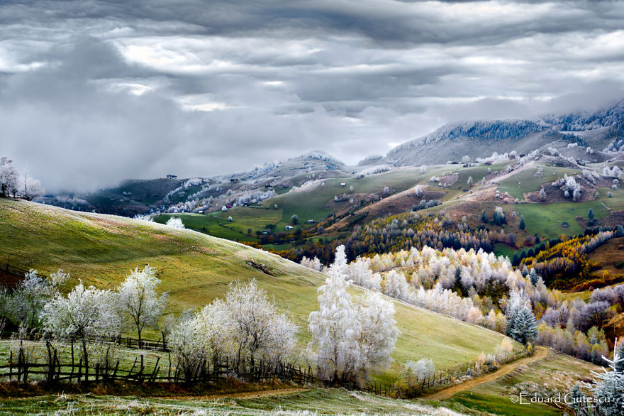 Pestera Village In Romania - Autumn And Winter Battle For Supremacy.