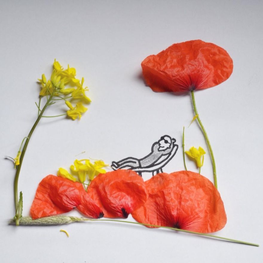 17-Year-Old Artist Creates Interactive Illustrations Using Everyday Objects