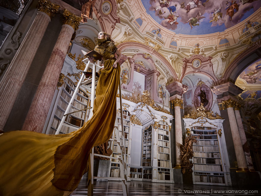 I Did A Photoshoot In A Real-Life Disney Library – Admont Abbey