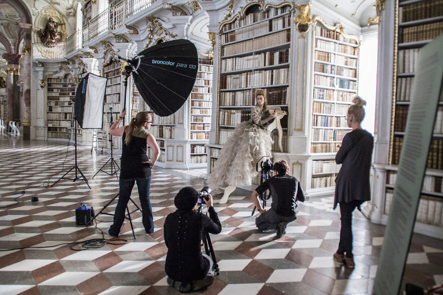 I Did A Photoshoot In A Real-Life Disney Library – Admont Abbey