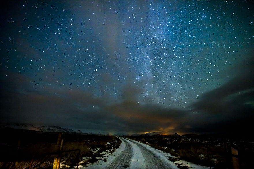Night Sky Right Outside Stykkishólmur, Iceland