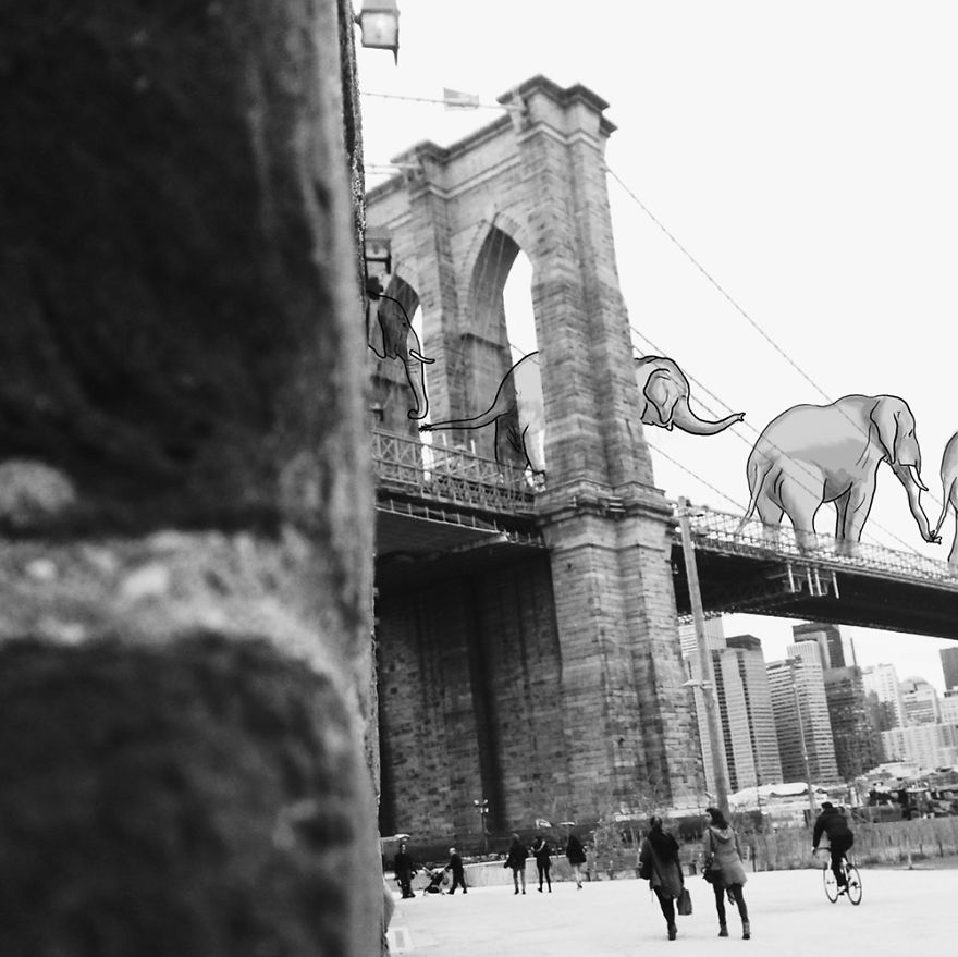 Czech Animator Adds Her Witty Illustrations To Photos Of New York Czech Animator Adds Her Witty Illustrations To Photos Of New York