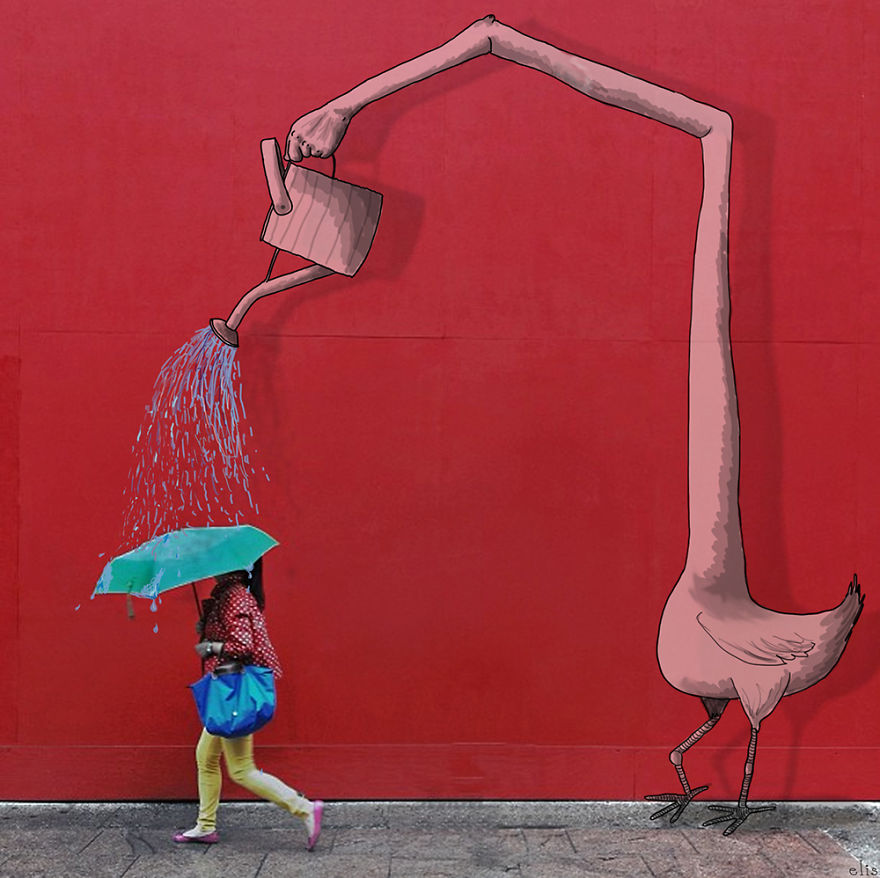 Czech Animator Adds Her Witty Illustrations To Photos Of New York Czech Animator Adds Her Witty Illustrations To Photos Of New York