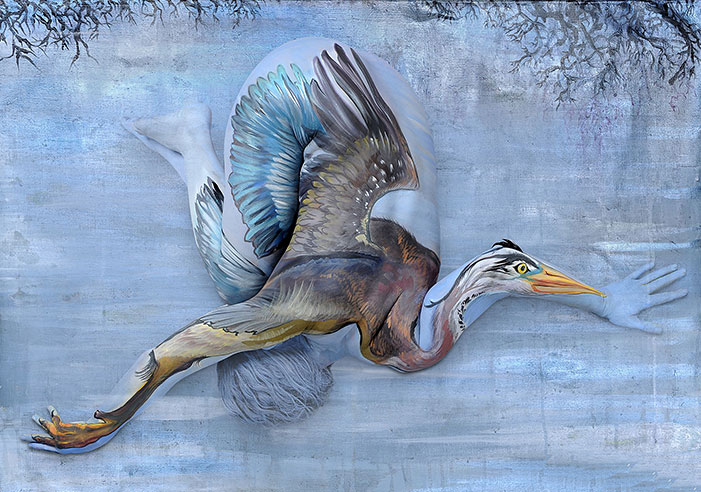 Artist Masterfully Turns Humans Into Animals Using Body Paint