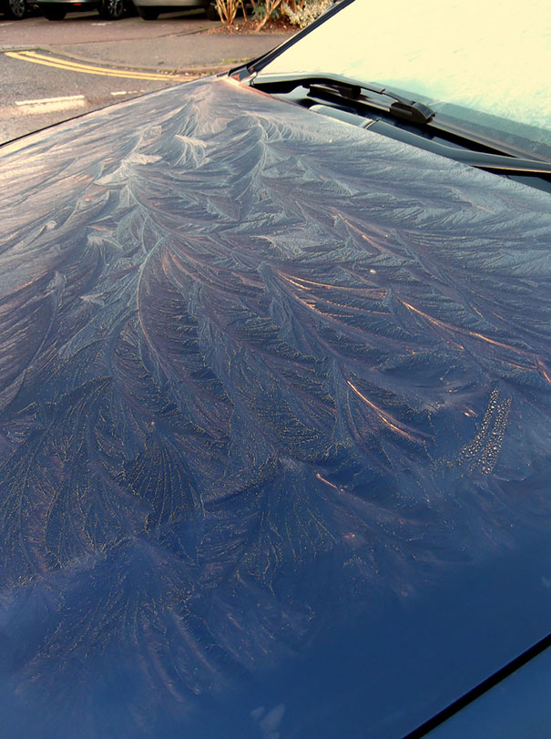 Frost On A Car Bonnet