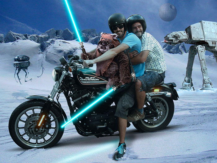 My Friend And I Traveling The World On A Harley Davidson