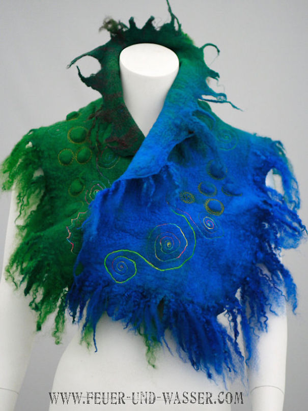 Feuer Und Wasser Felted Scarf