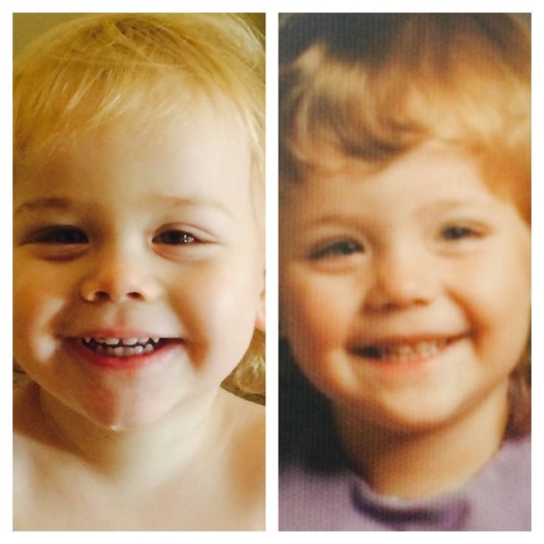 Son And Mothers Cheesy Chicklet Smile :)