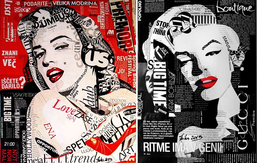 I Make Portraits From Pieces Of Magazines