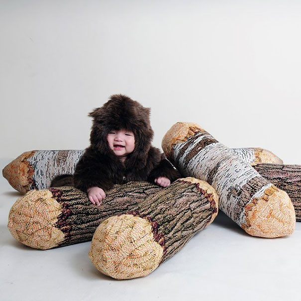 Tree Log Bolster Pillow