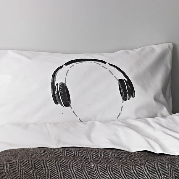 Headphones Pillow Case