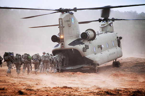 Chinook Helicopter Gobbles Up Scout Team