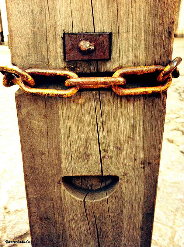 Cool Wooden Post With Sunglasses, Spotted In London, Uk