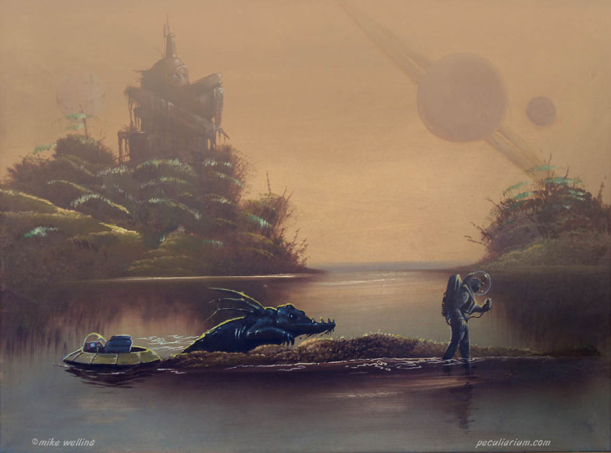 Artist Adds Quirky Illustrations To Old Thrift-Store Paintings Artist Adds Quirky Illustrations To Old Thrift-Store Paintings