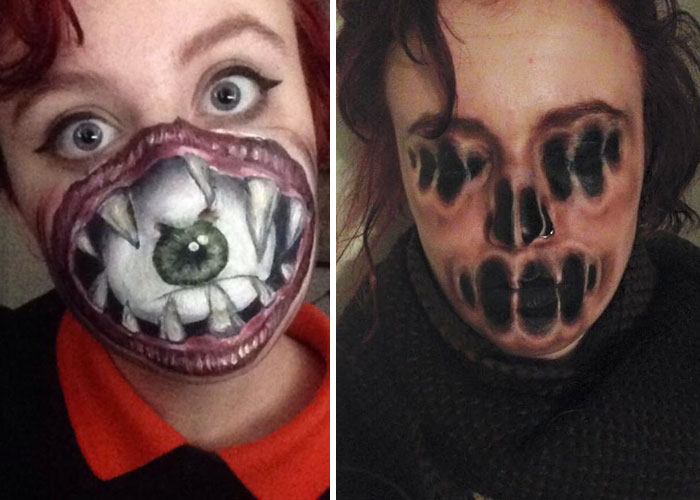 I Use Face Paint To Turn Myself Into Dark Or Strange Characters