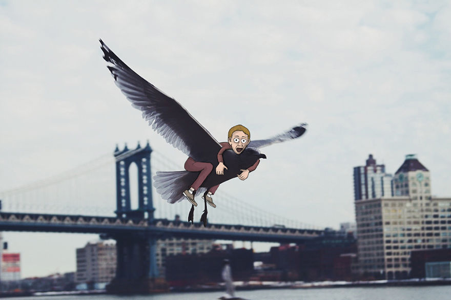 Czech Animator Adds Her Witty Illustrations To Photos Of New York 