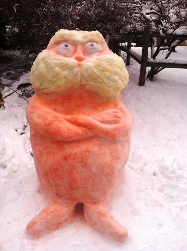 Lorax Snow Sculpture