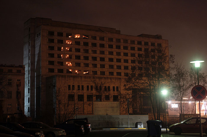 How I Stole The Moon: Light Installation Inside Abandoned Building In Kaunas, Lithuania
