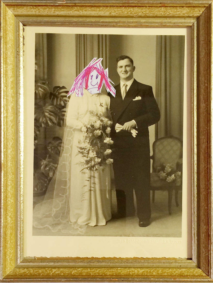 My Children Refreshed Old Paintings And Photos With Their Funny Illustrations