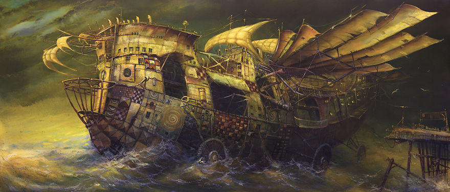 Otherworldly Vehicles In Oil Paintings By Lithuanian Artist Modestas Malinauskas Otherworldly Vehicles In Oil Paintings By Lithuanian Artist Modestas Malinauskas