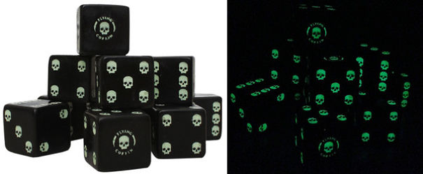 Glow In The Dark Skeleton Dice