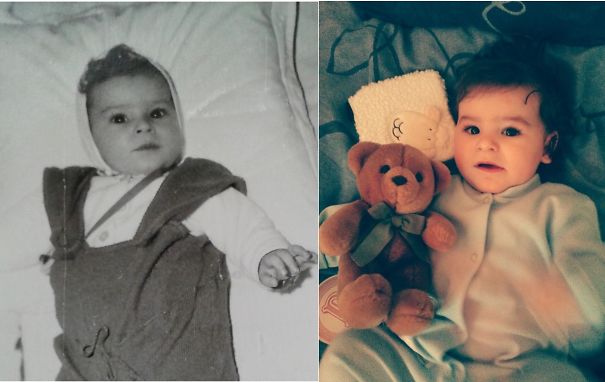 1985 Vs. 2014 Mother And Son