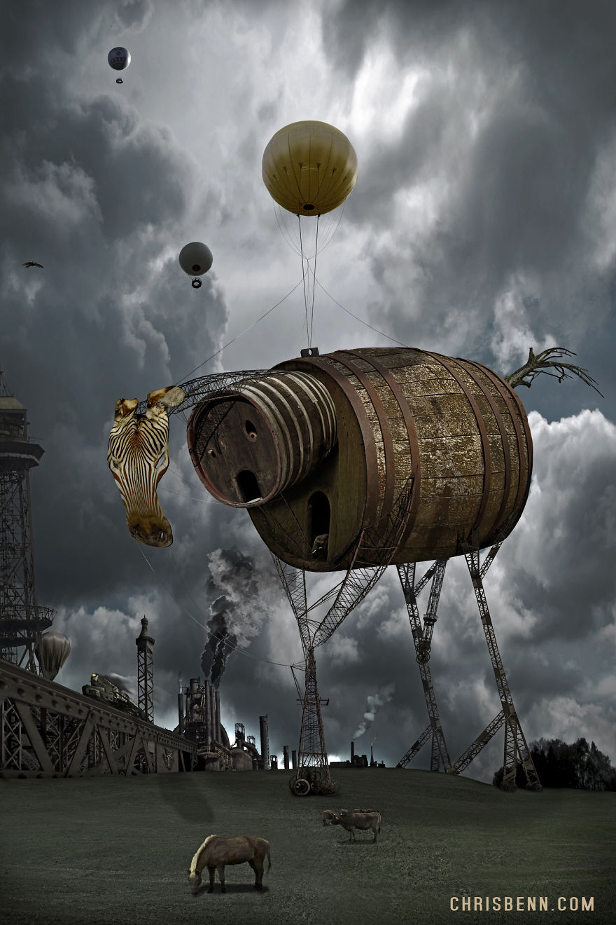 I Turn Photos From My Trips To Zoos Into Surreal Worlds