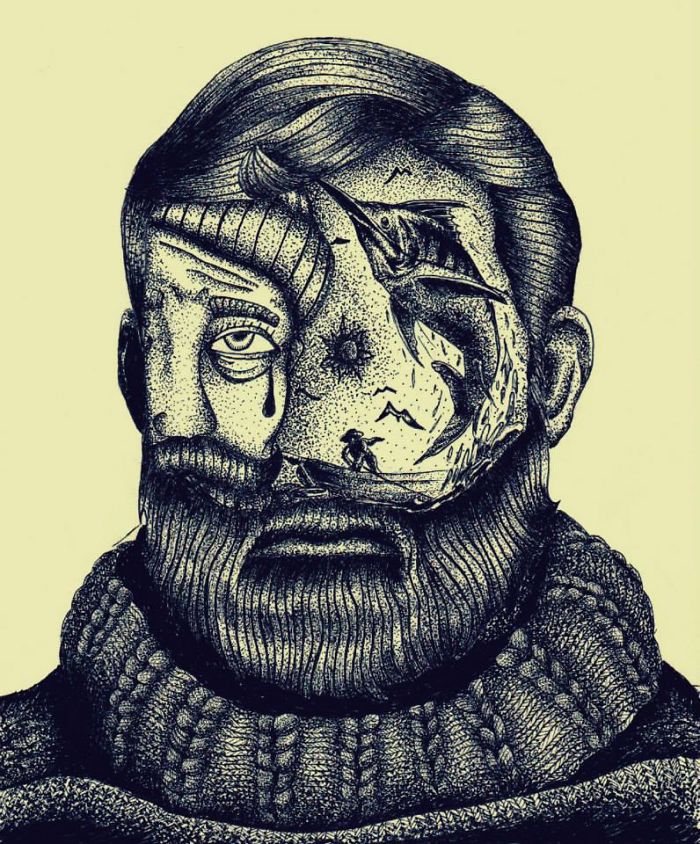 I Combine Authors And Their Novels Into One Painting