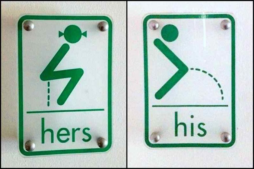 20 Funny & Unique Bathroom Signs From Around The World