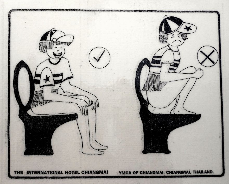 20 Funny & Unique Bathroom Signs From Around The World