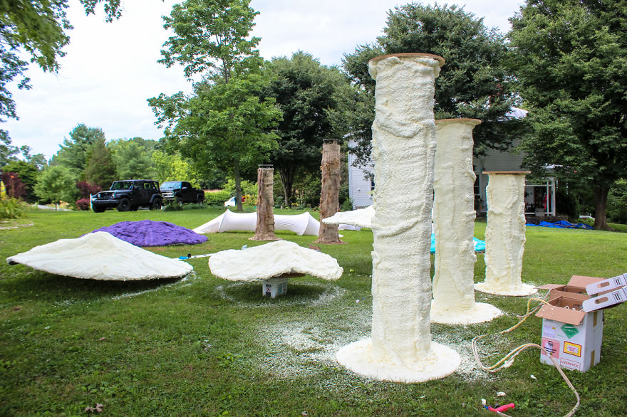 My Giant Illuminated Mushrooms Brighten Up Every Place They Go