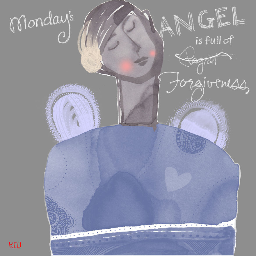 As A Healing Therapy I Drew One Angel A Day For A Month As A Healing Therapy I Drew One Angel A Day For A Month