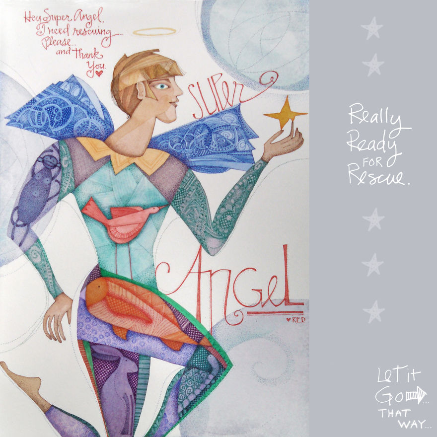 As A Healing Therapy I Drew One Angel A Day For A Month As A Healing Therapy I Drew One Angel A Day For A Month