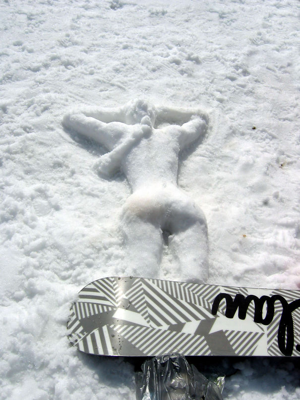 After Hard Snowboarding At Val Thorens