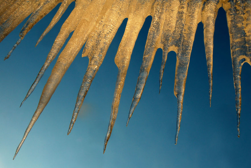 Icicle Scapes, From My Window, Michigan