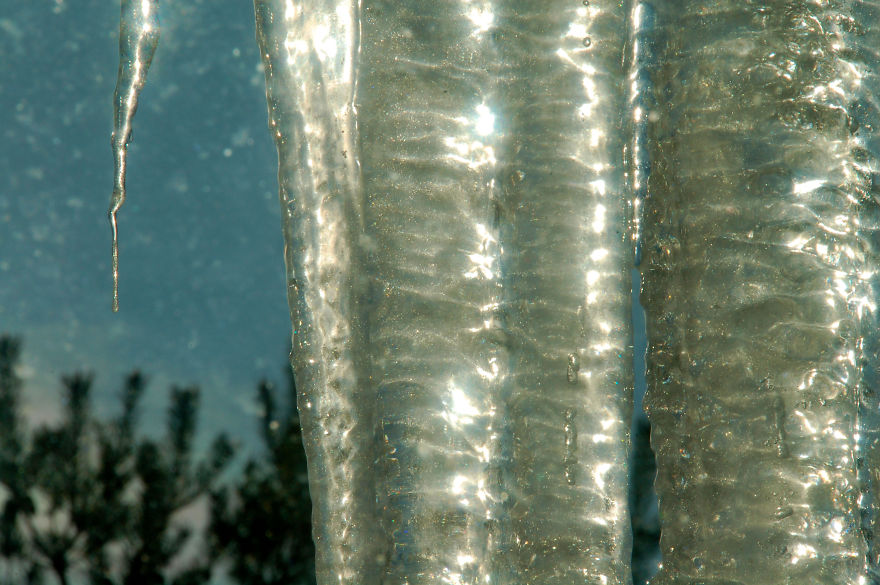 Icicle Scapes, From My Window, Michigan