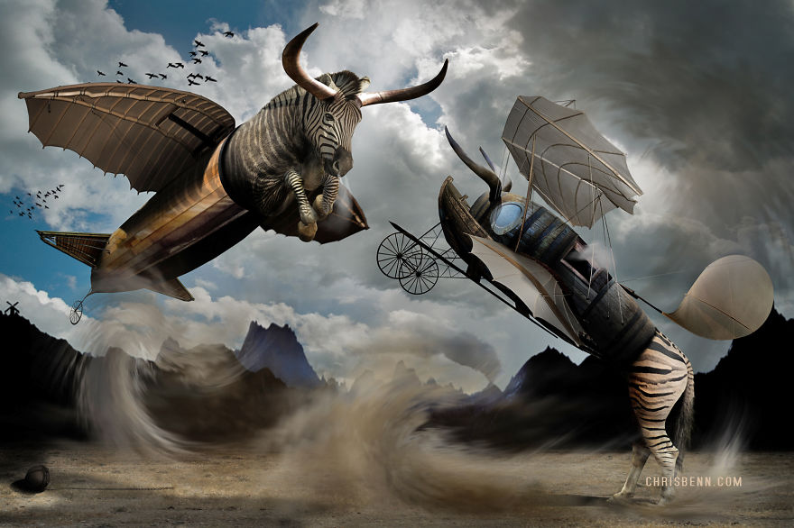 I Turn Photos From My Trips To Zoos Into Surreal Worlds