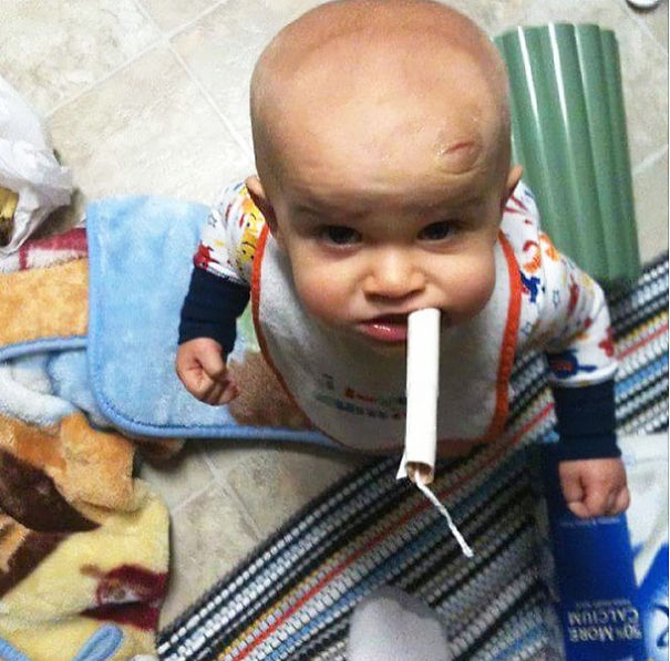 Yes, That's A Tampon In His Mouth