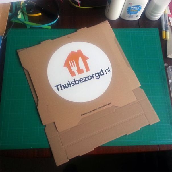 Yulia Brodskaya Turned Our Pizza Box Into A Beautiful Work Of Art