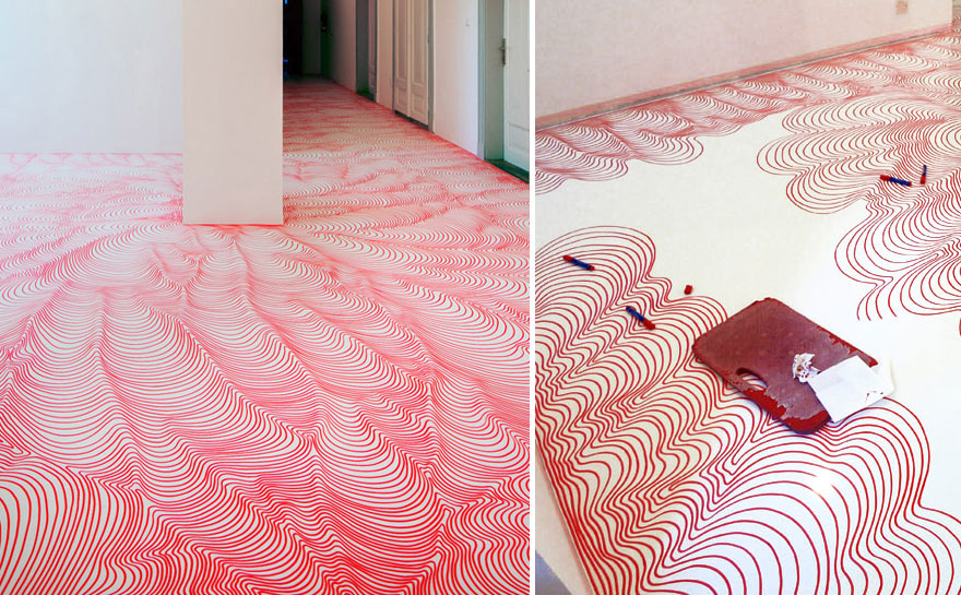 Optical Illusion Marker Floor