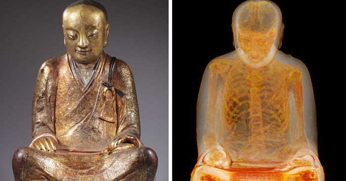 CT Scans Reveal 1,000-Year-Old Mummy Of Chinese Monk Hidden Inside Ancient Buddhist Statue