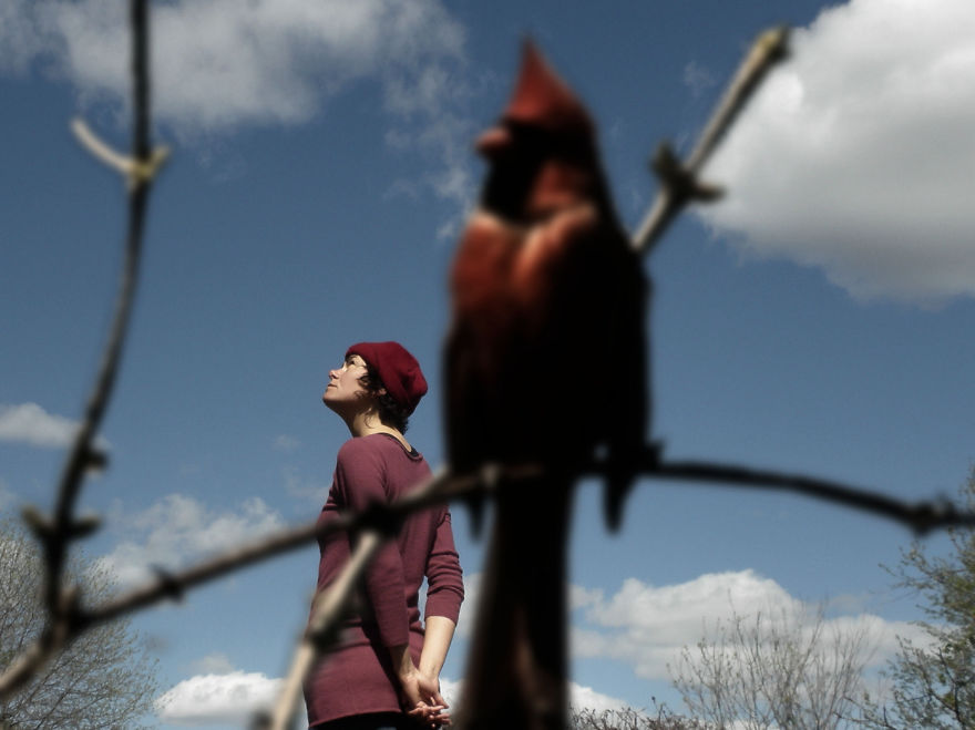 Birds In The Foreground With Me In The Background - Photomontages.
