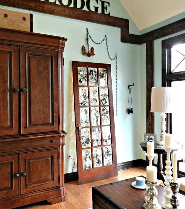 Door Turned Into A Collage Photo Frame