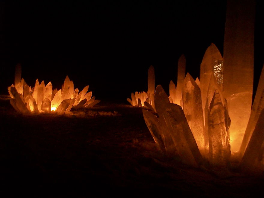 I Built A Cristal Garden On A Frozen Lake In Sweden