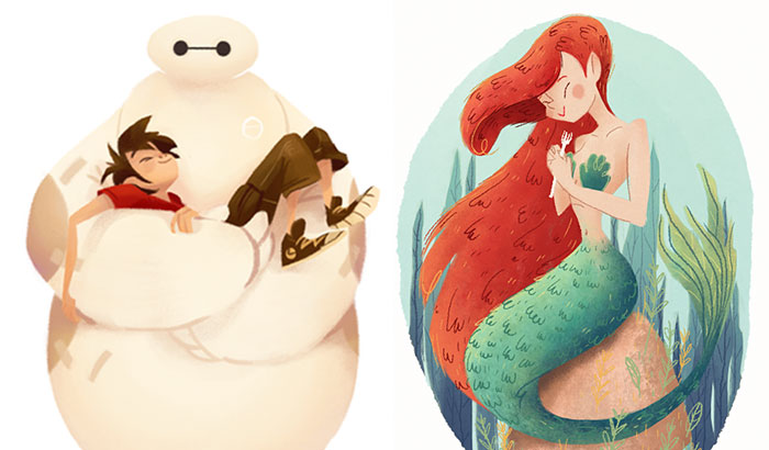 I Created Disney Illustrations Based On Each Of Their Movies
